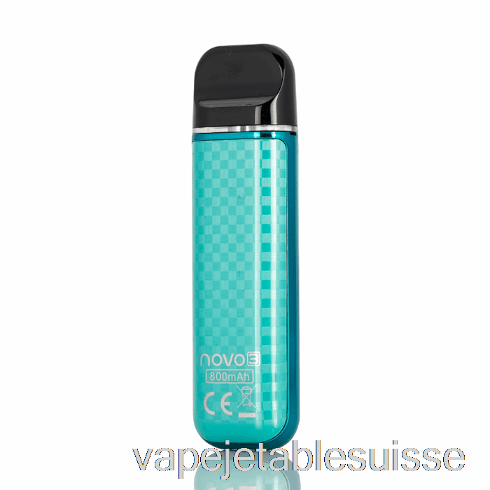 Vape Suisse Smok Novo 3 Système De Pod 25w Fibre De Carbone Bleu Paon